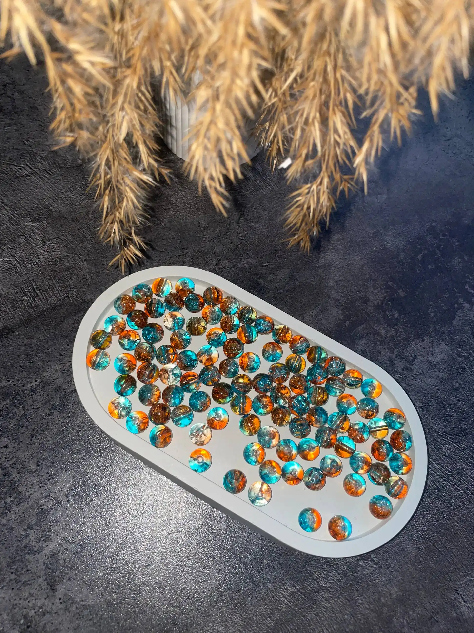 Продам бусины для рукоделия из сахарного кварца и мрамора