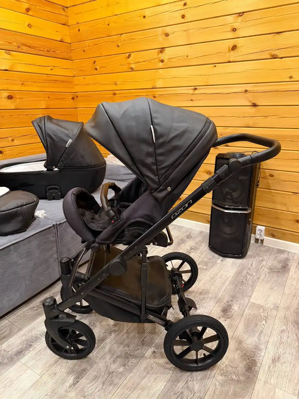 Коляска Riko Ozon black 2 в 1 с полным комплектом - Коляски (Товары для детей) в Иркутск