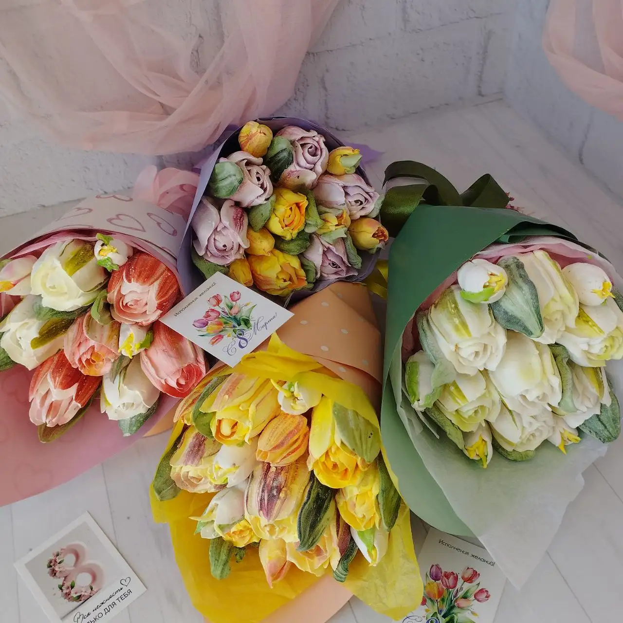 Букеты и десерты из зефира к 8 марта - Хобби и отдых в Шелехов