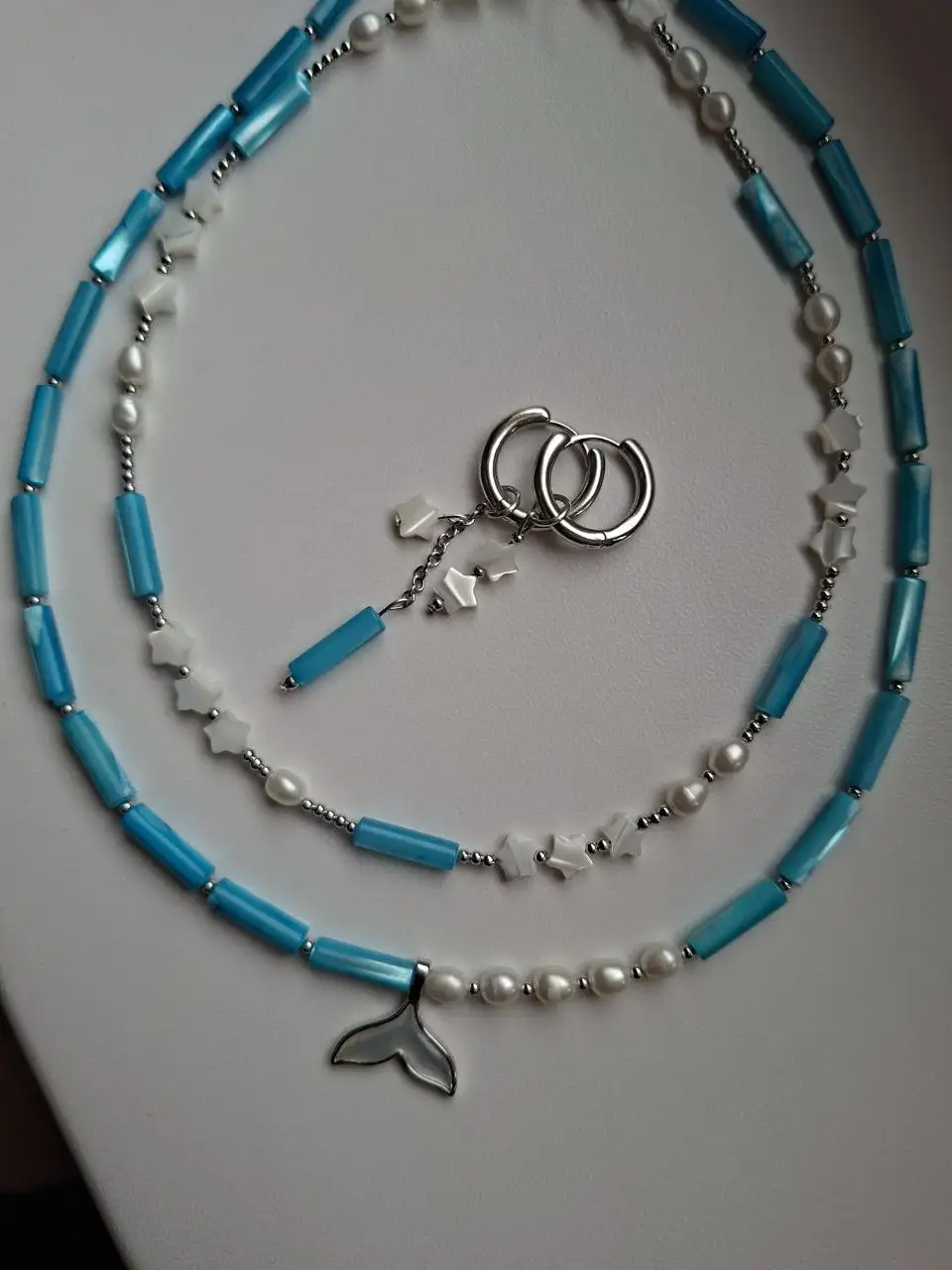 Набор 'Жемчужный океан' - украшения ручной работы - Украшения (Барахолка) в Иркутск