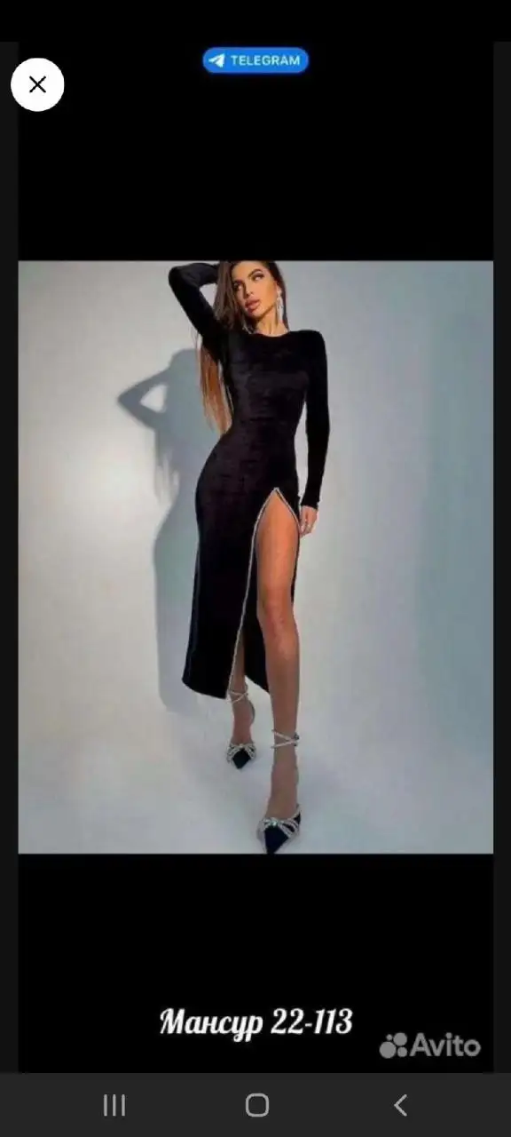 Шикарное вечернее бархатное платье с разрезом - Вечерние платья (Одежда) в Новые Бурасы