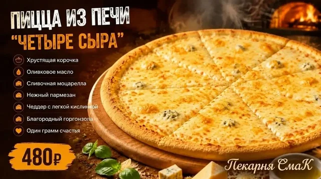 Кафе-пекарня СмаК - Горячая пицца из печи с доставкой - частное объявление в Новые Бурасы
