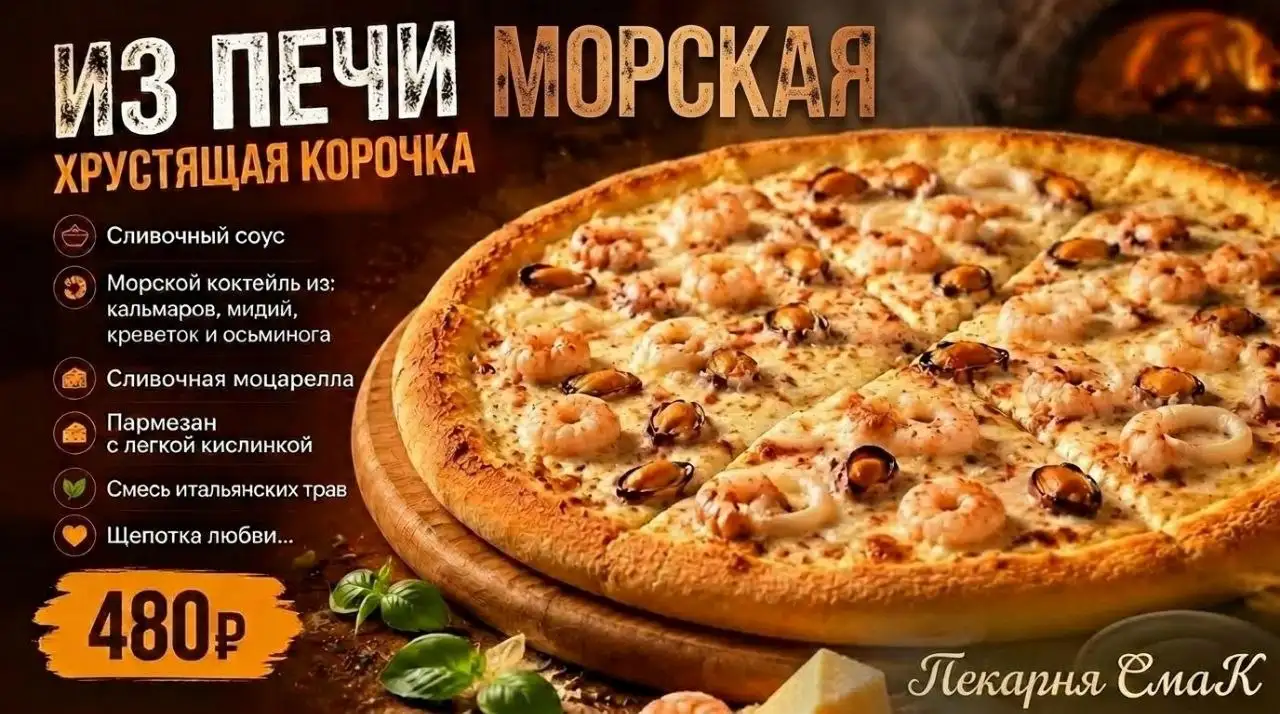Кафе-пекарня СмаК - Горячая пицца из печи с доставкой - Готовый бизнес и оборудование в Новые Бурасы