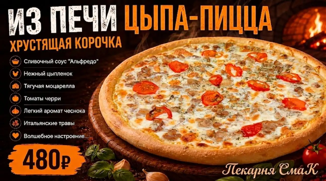 Кафе-пекарня 'СмаК' - доставка горячей пиццы - Еда в Новые Бурасы