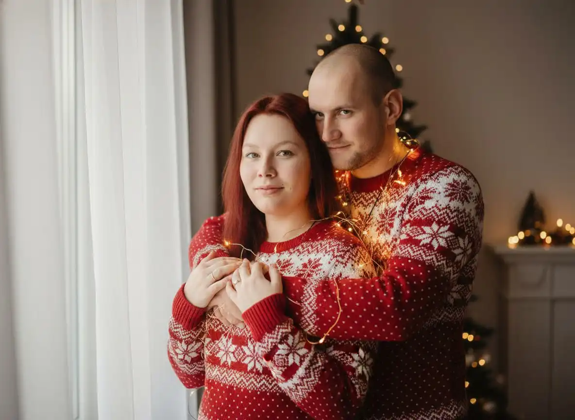 Сказочные зимние парные фотографии