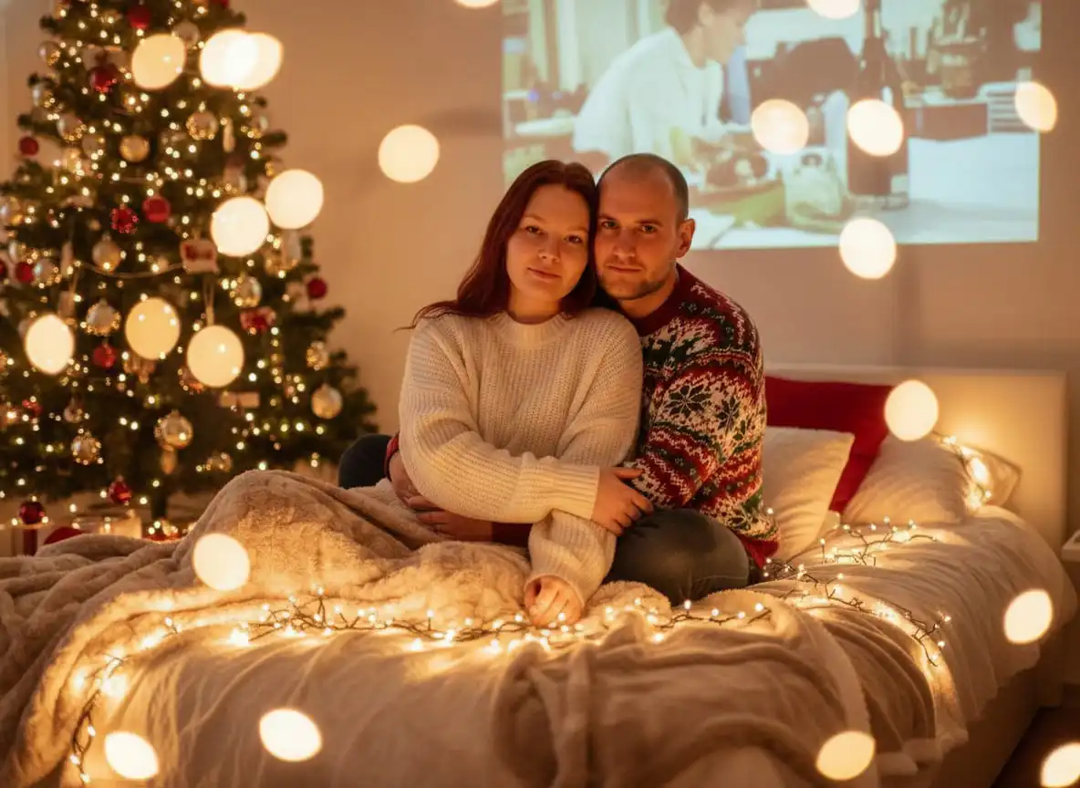 Сказочные зимние парные фотографии