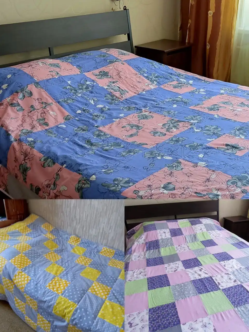 Лоскутные одеяла и покрывала в стиле пэчворк на заказ