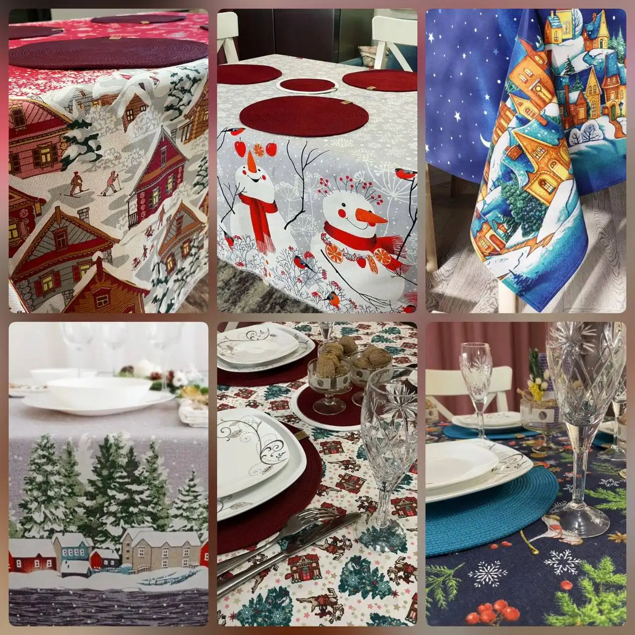 Скатерти из плотной рогожки на заказ