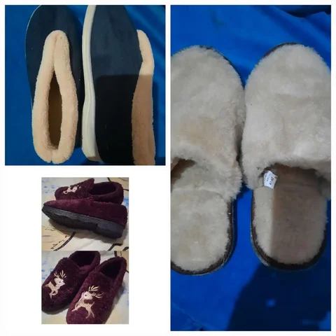 Тапочки синие, бордовые, белые меховые овчина - Украшения в Нижний Новгород