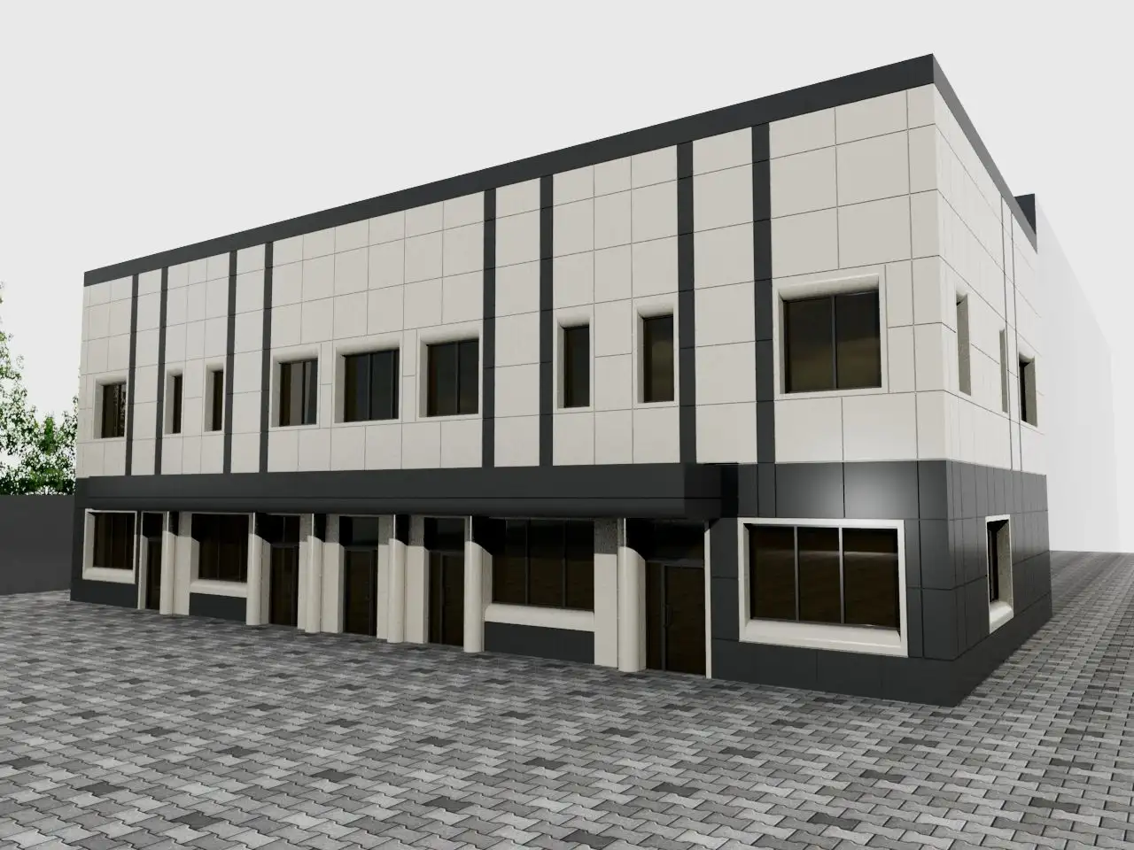 Визуализация фасада логистического центра АКП 4000х1220 - 3D-визуализация (Услуги) в Нижний Новгород