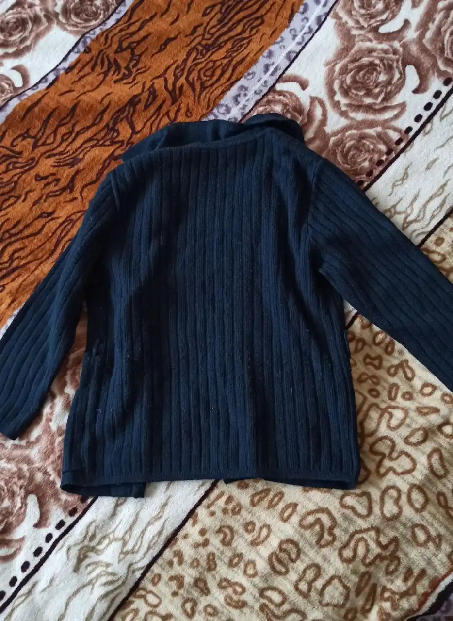 Тёмно-синий кардиган для девочки 6-9 лет
