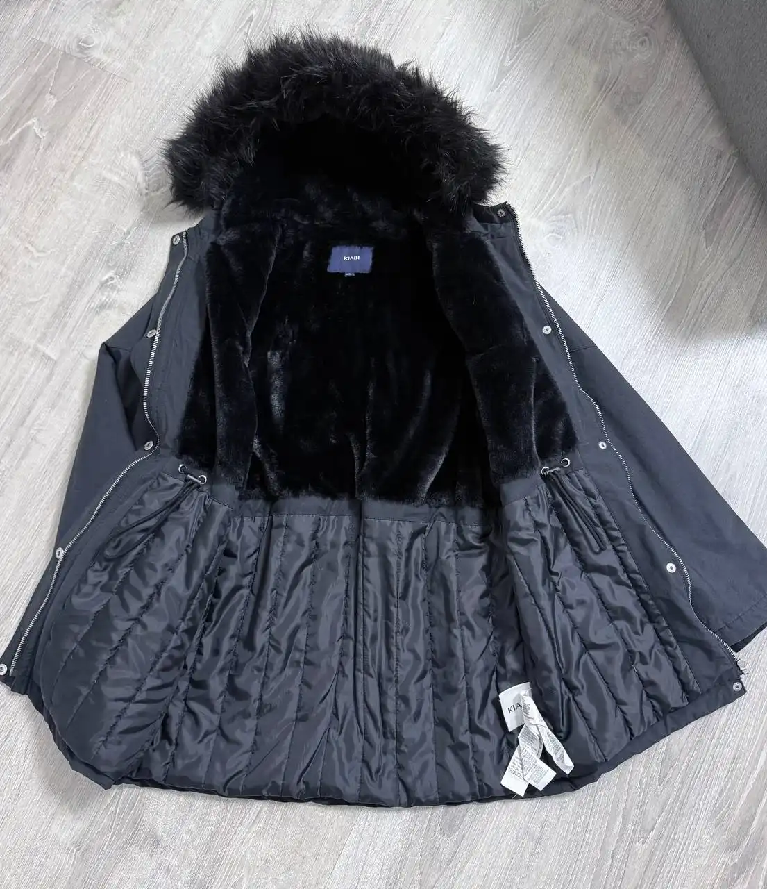 Утепленная парка KIABI со съемным мехом