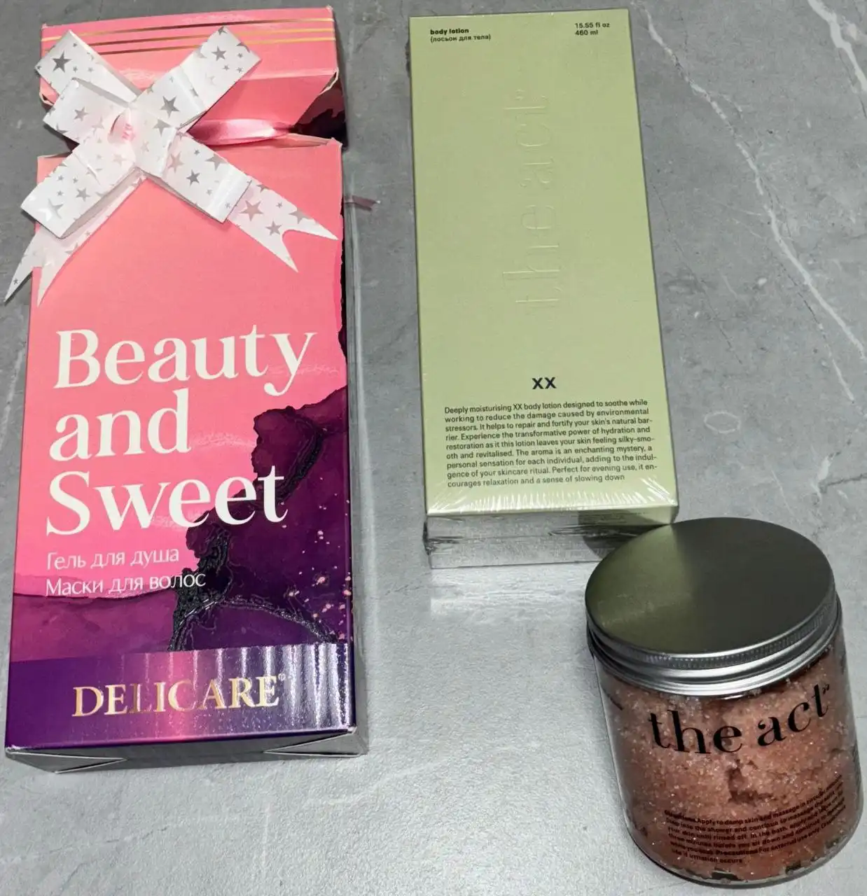 Наборы Beauty and Sweet и The act