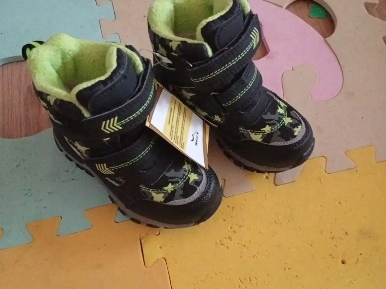 Новые зимние резиновые сапоги 24 размера с 16 см стелькой