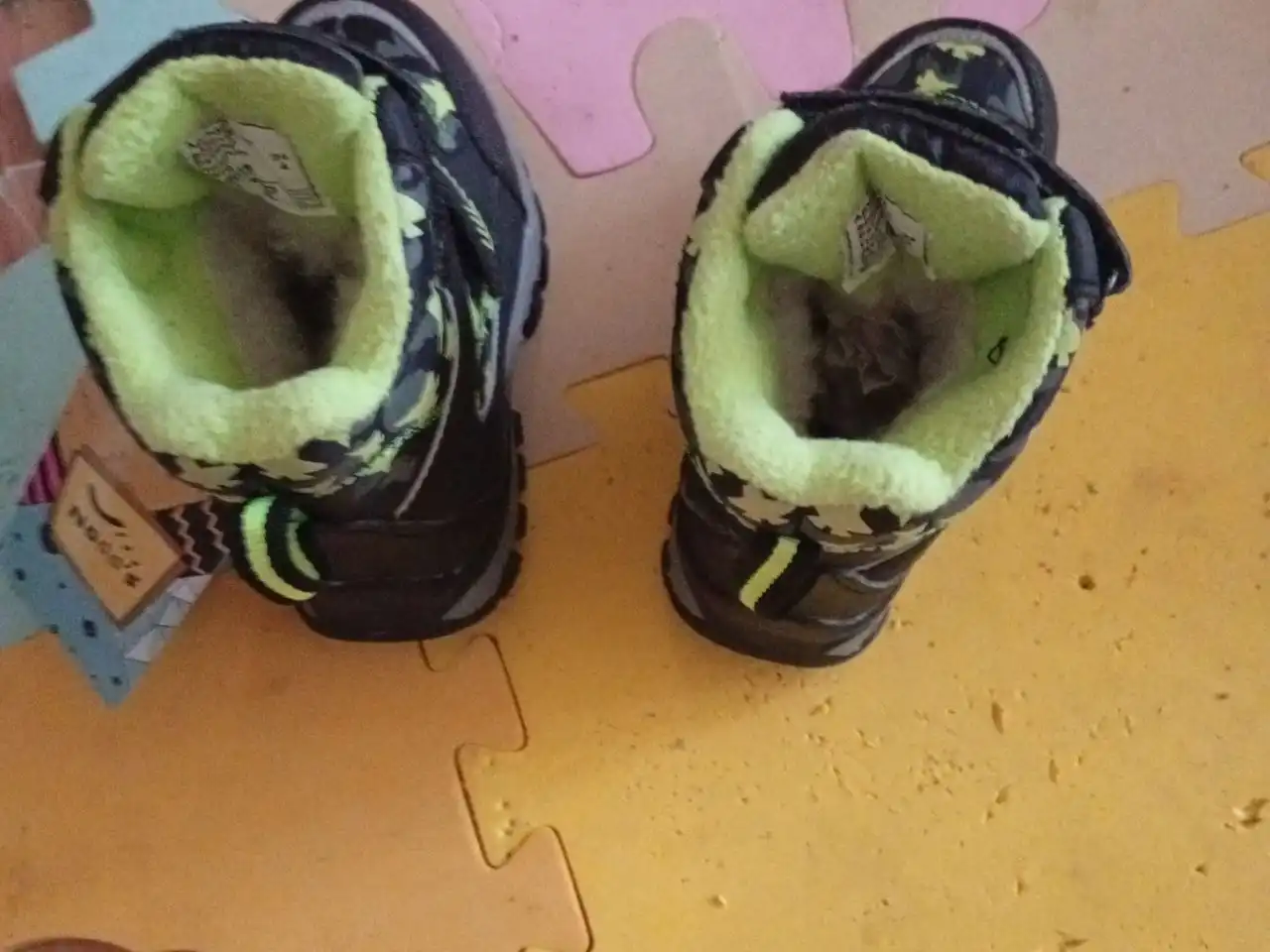 Новые зимние резиновые сапоги 24 размера с 16 см стелькой