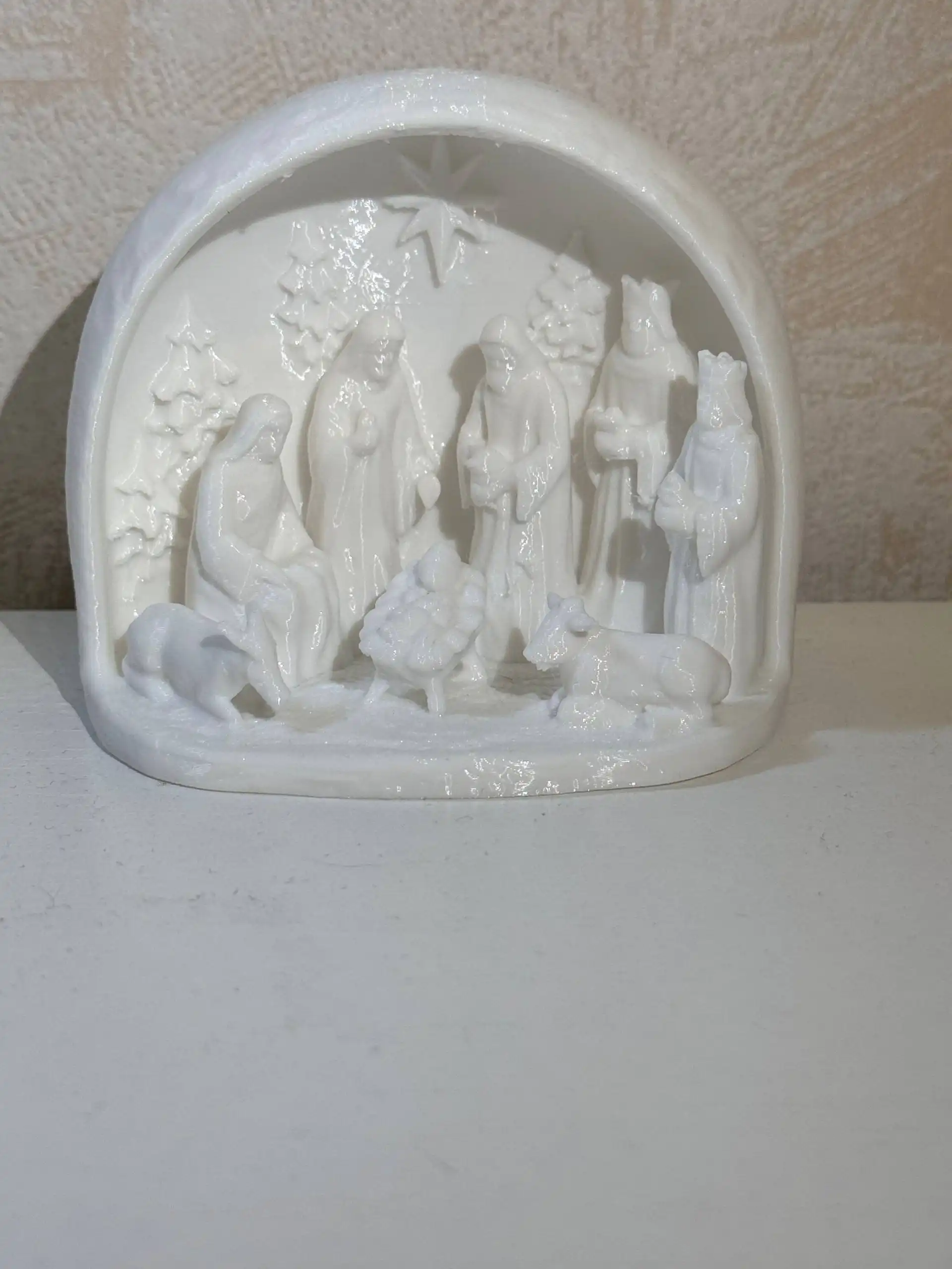 Декорация Рождественский вертеп со светодиодной свечой