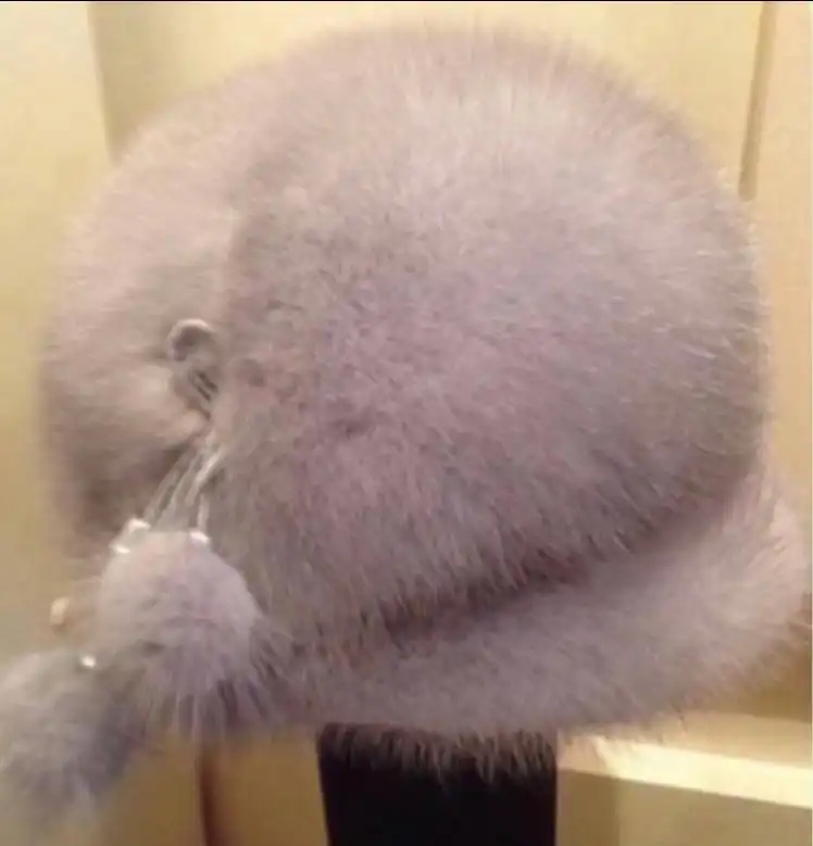 Шапка норковая регулируемая