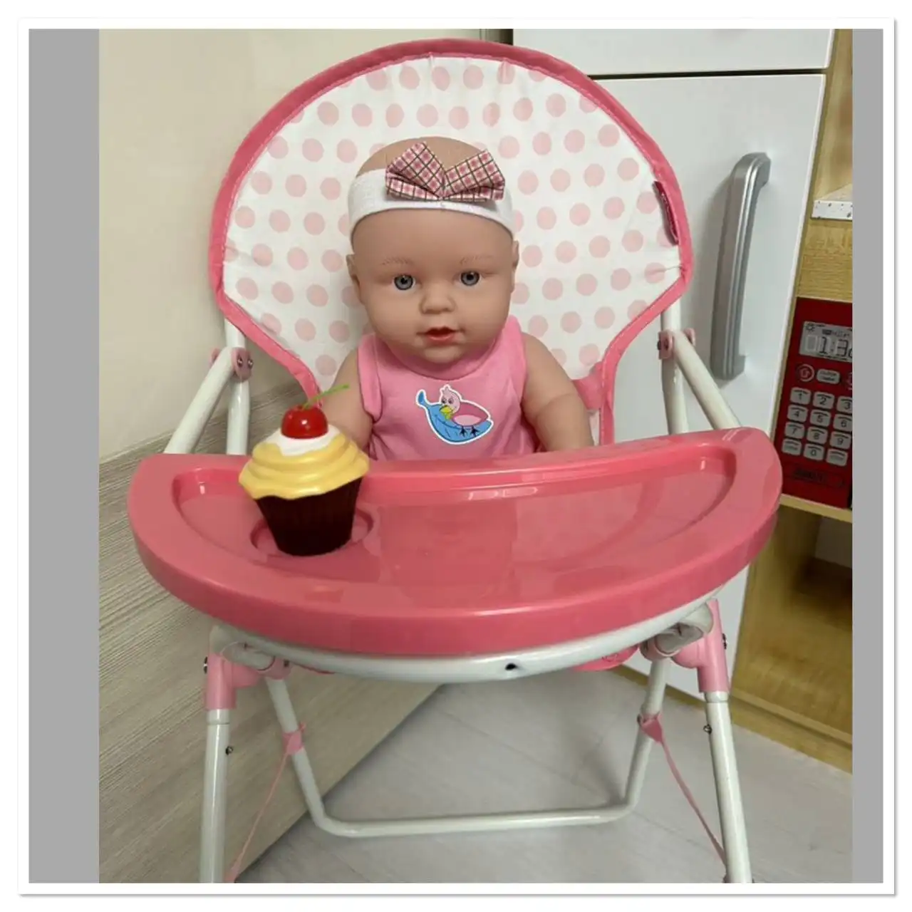 Продажа детских товаров: кухня Kidkraft, стульчик ELC, кукла, техника, фрукты