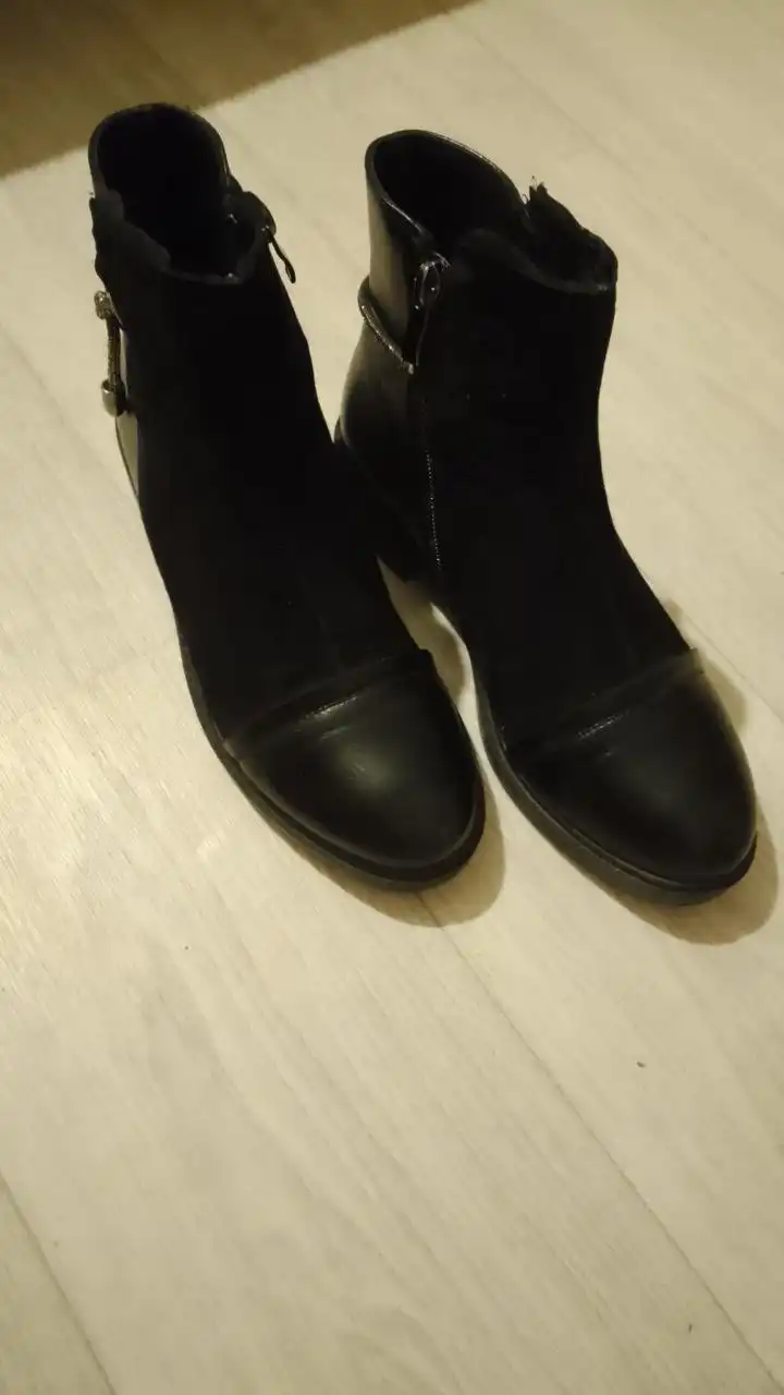 Замшевые ботинки демисезонные 37 размер на узкую ногу - Обувь (Одежда) в Химки