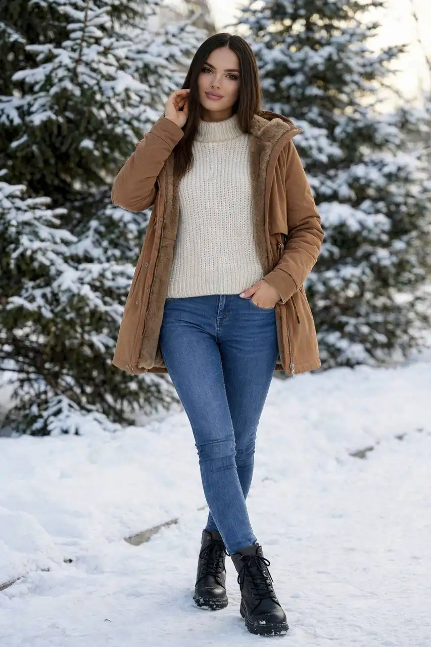 Новая теплая куртка с плюшевым мехом - Верхняя одежда (Одежда) в Химки