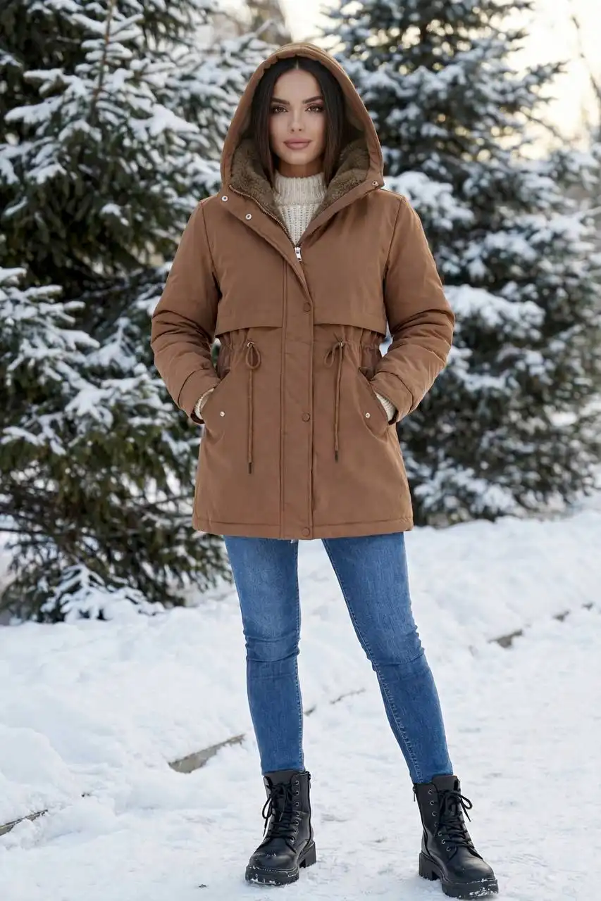 Новая теплая куртка с плюшевым мехом - Верхняя одежда (Одежда) в Химки