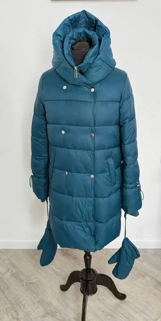 Демисезонное пальто для девочки XS с варежками - Одежда в Химки