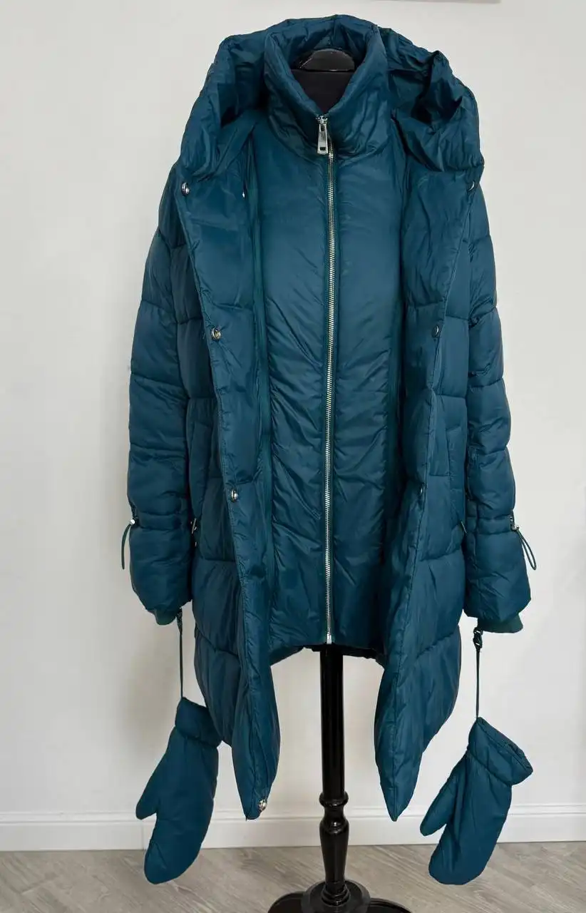 Демисезонное пальто для девочки XS с варежками - Детская одежда (Одежда) в Химки