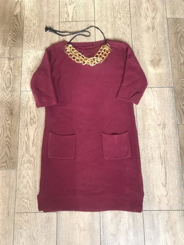 Бордовое теплое платье - Платья в Химки