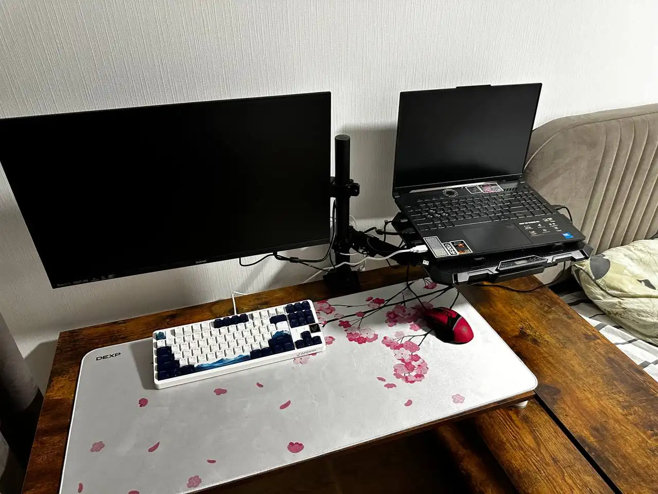 Игровой комплект: ноутбук ASUS TUF Gaming, монитор Sanc, клавиатура Ardor Gaming - Игровые компьютеры и комплектующие (Электроника) в Химки