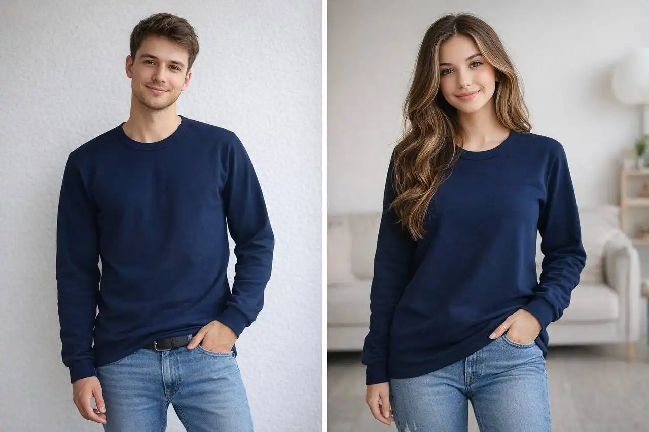 Теплые темно-синие свитшоты с флисом - Свитшоты (Одежда) в Химки