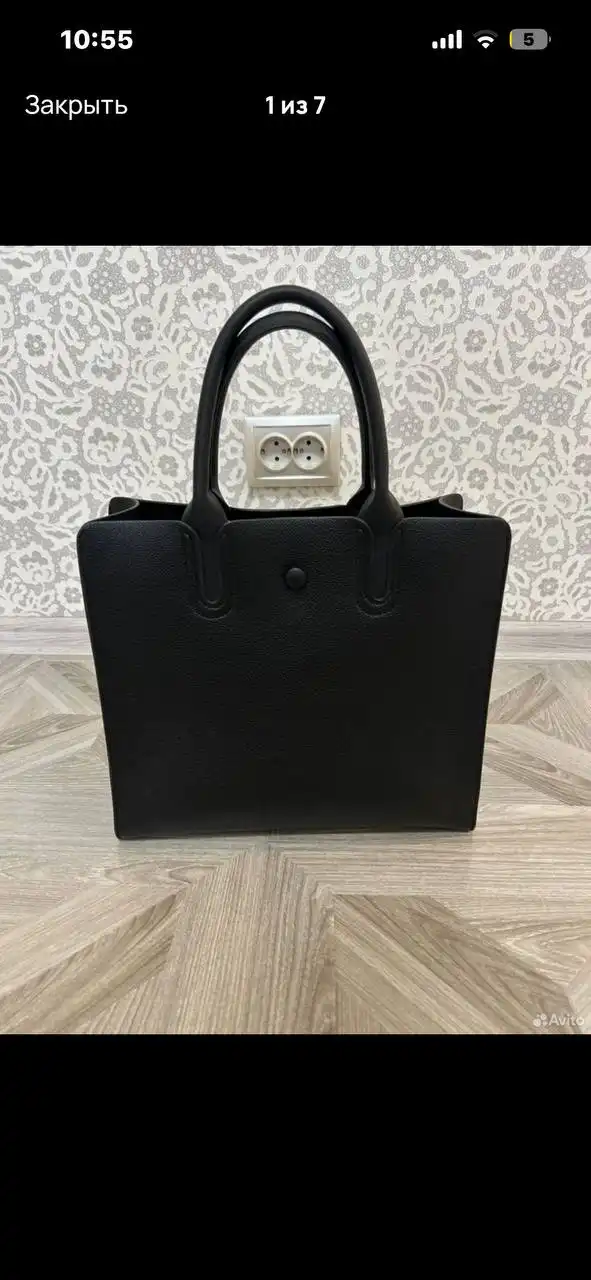 Женская сумка из экокожи черного цвета - Сумки (Одежда) в Лобня