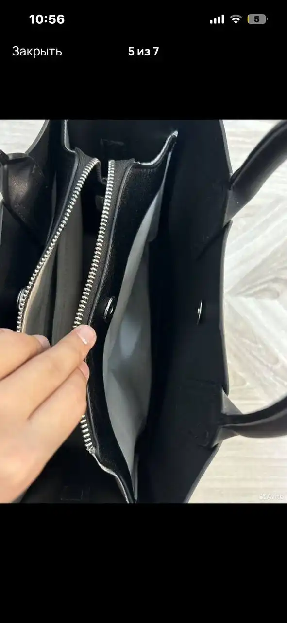 Женская сумка из экокожи черного цвета - Сумки (Одежда) в Лобня