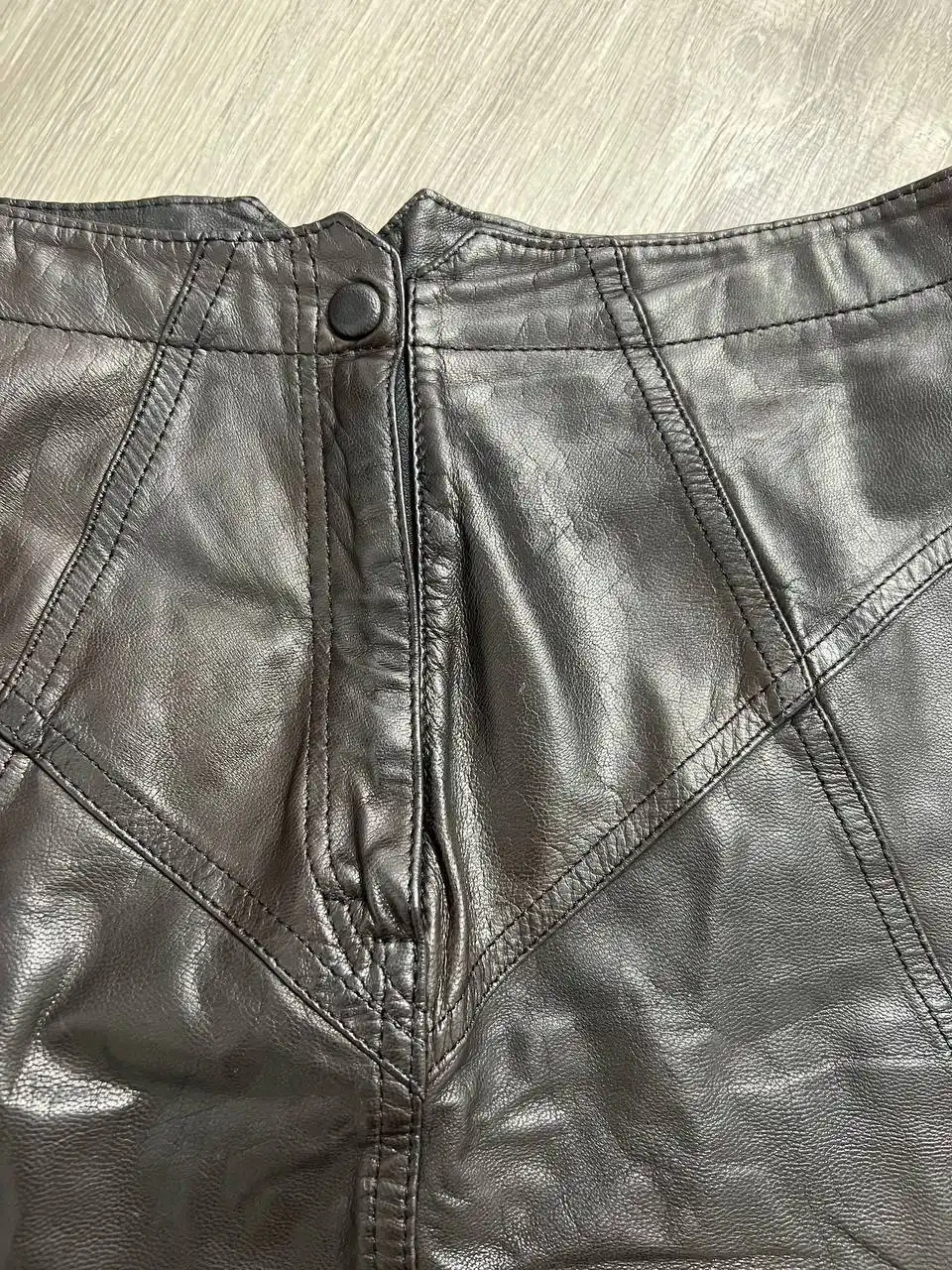 Юбка из натуральной кожи на подкладе, размер S - Юбки (Одежда) в Химки