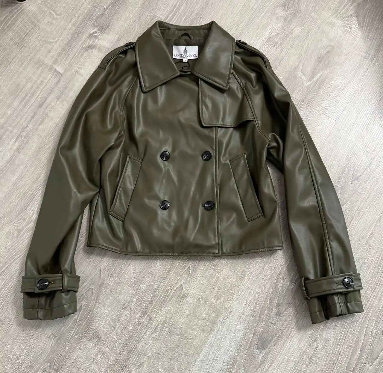 Тренч London Fog оливковый размер S - Верхняя одежда (Одежда) в Химки