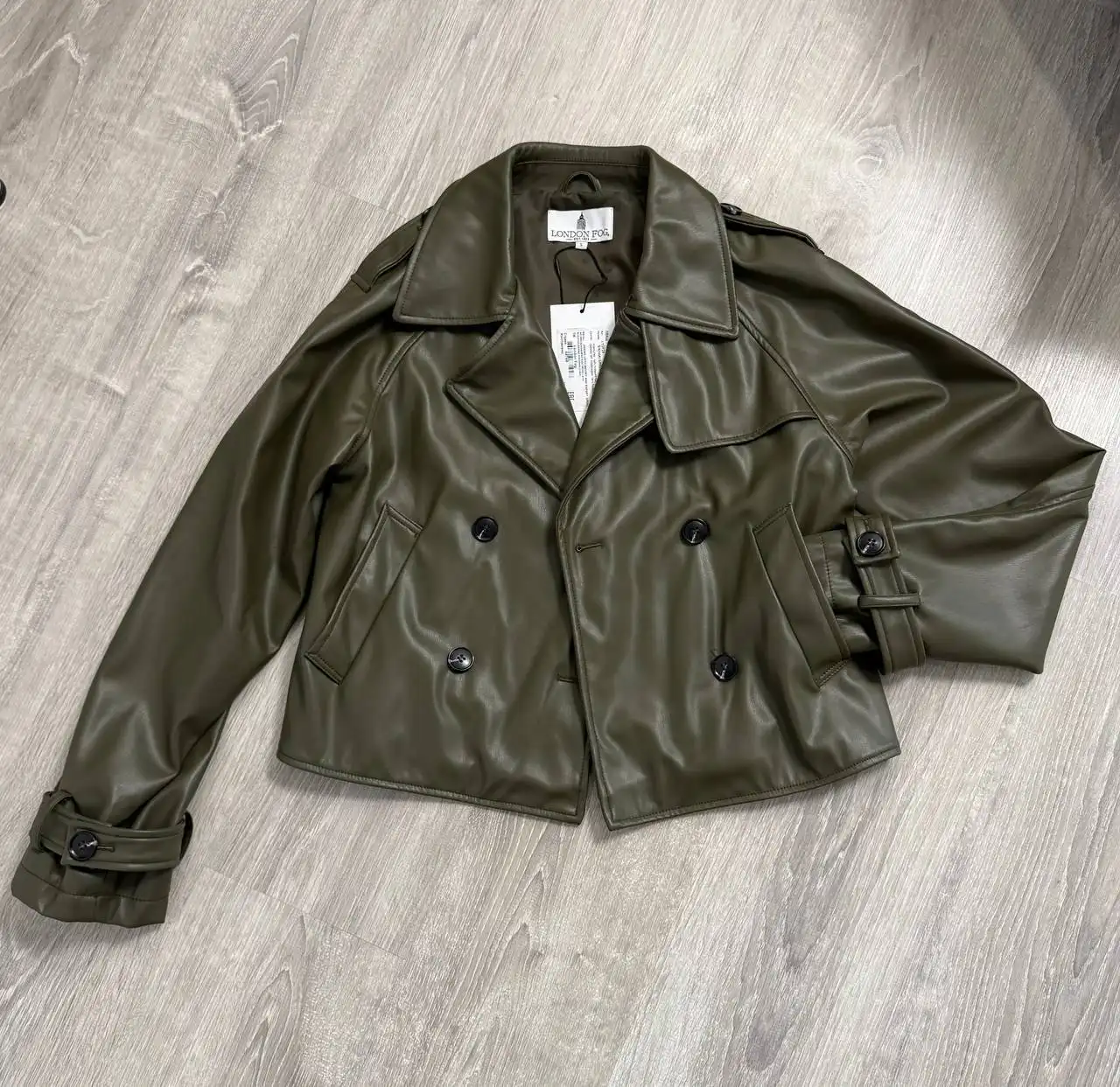Тренч London Fog оливковый размер S - Верхняя одежда (Одежда) в Химки