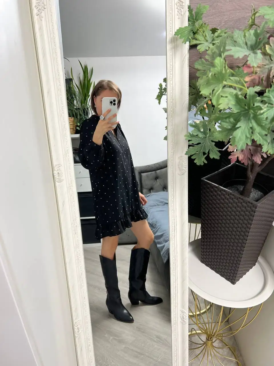 Платье свободного кроя в горошек - Женская одежда (Одежда) в Химки