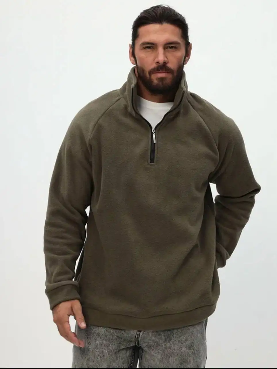 Толстовка флис новая серая и хаки - Толстовки (Одежда) в Химки