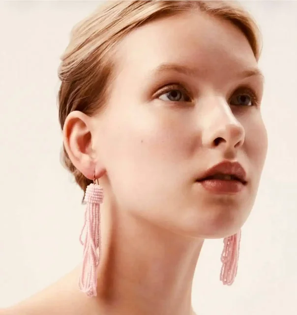 Серьги кисточки из бисера Bimba y Lola - Куртки в Химки