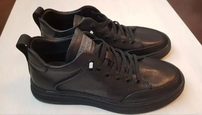 Мужские демисезонные ботинки черные кожаные размер 41 - Обувь (Одежда) в Химки