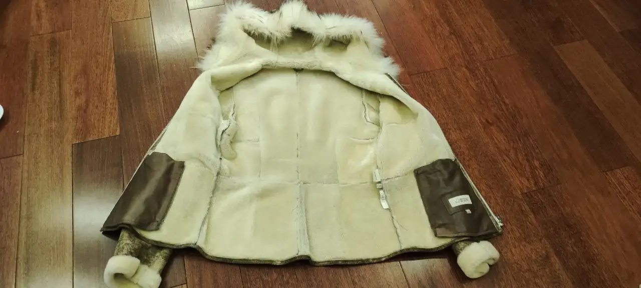 Короткая дублёнка из натуральной кожи и овчины - Верхняя одежда (Одежда) в Химки