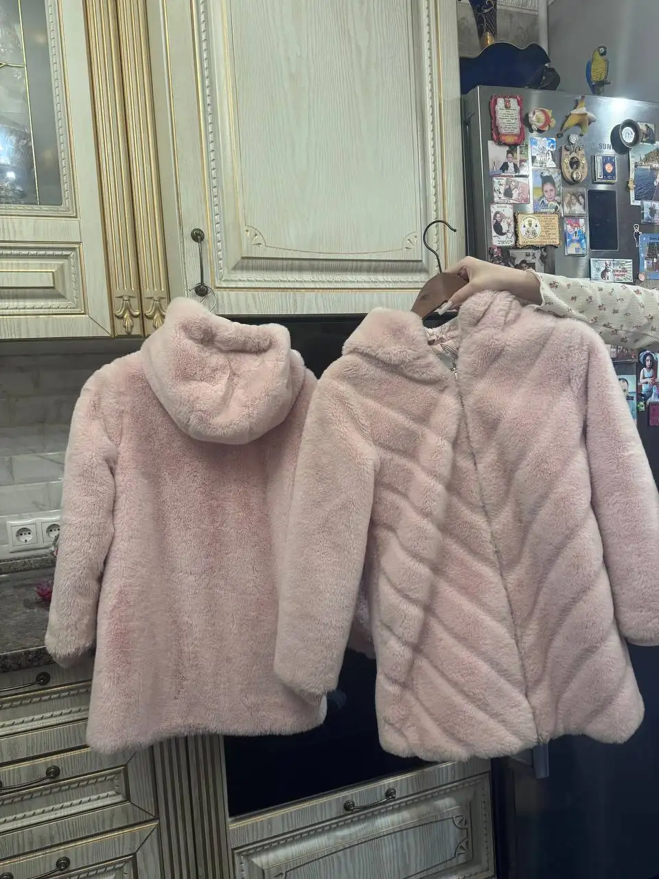 Пальто из меха в цвете пудра - Верхняя одежда (Одежда) в Химки