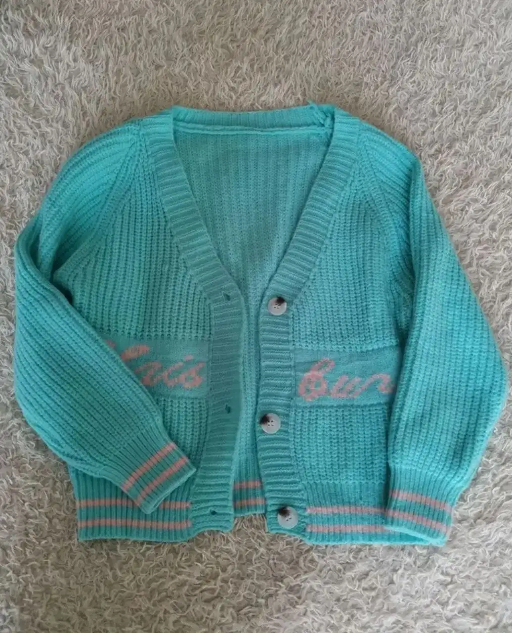 Кардиган вязаный голубой размер 44-46 - Верхняя одежда (Одежда) в Нахабино