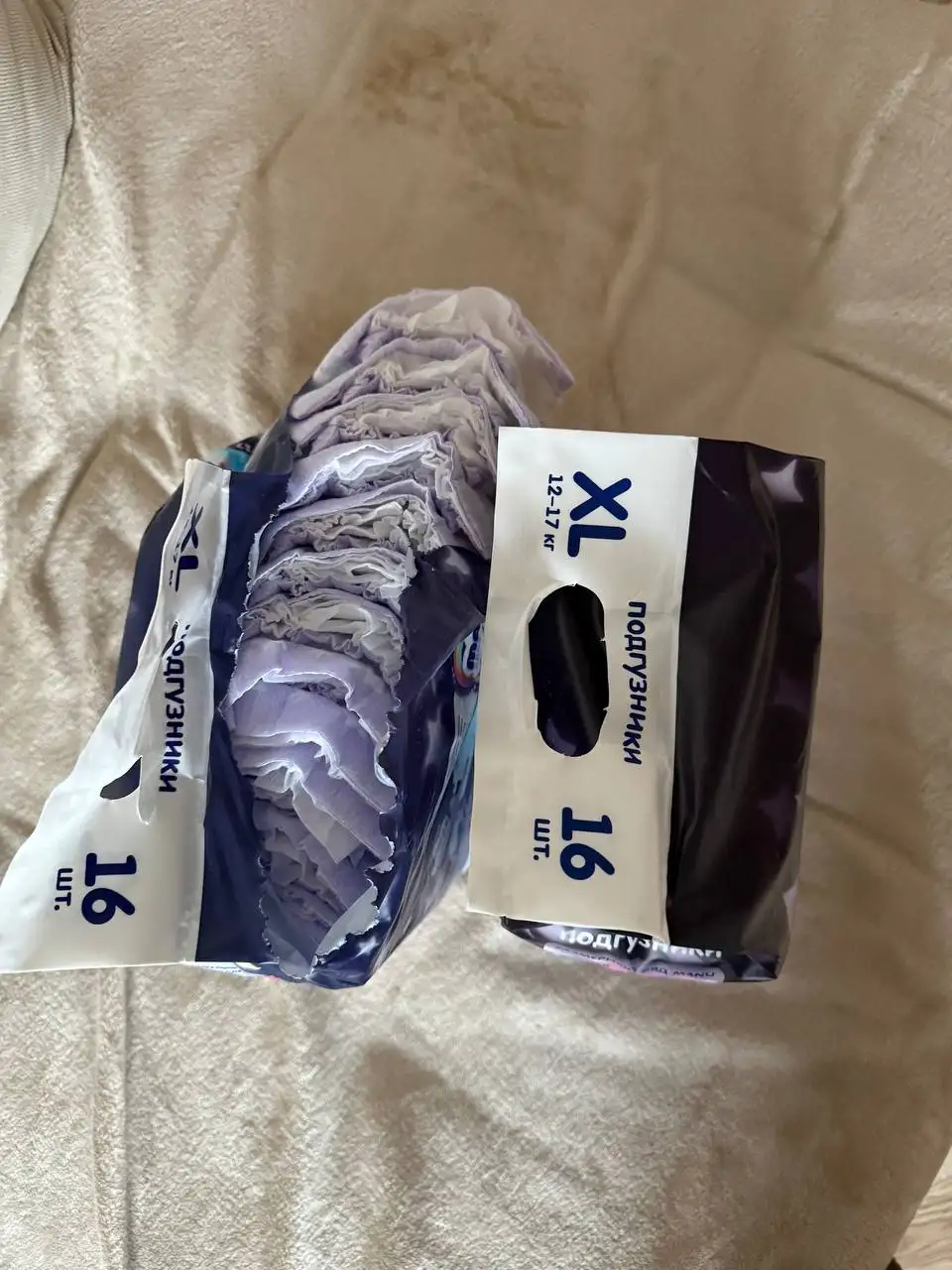 Подгузники MANU ночные XL 12-17кг 16шт - Подгузники (Товары для детей) в Химки