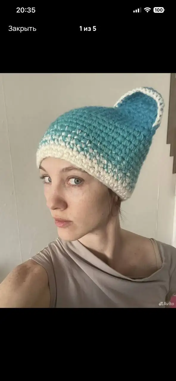 Шапка с утеплением в ушах 50-52 размер - Головные уборы (Одежда) в Химки