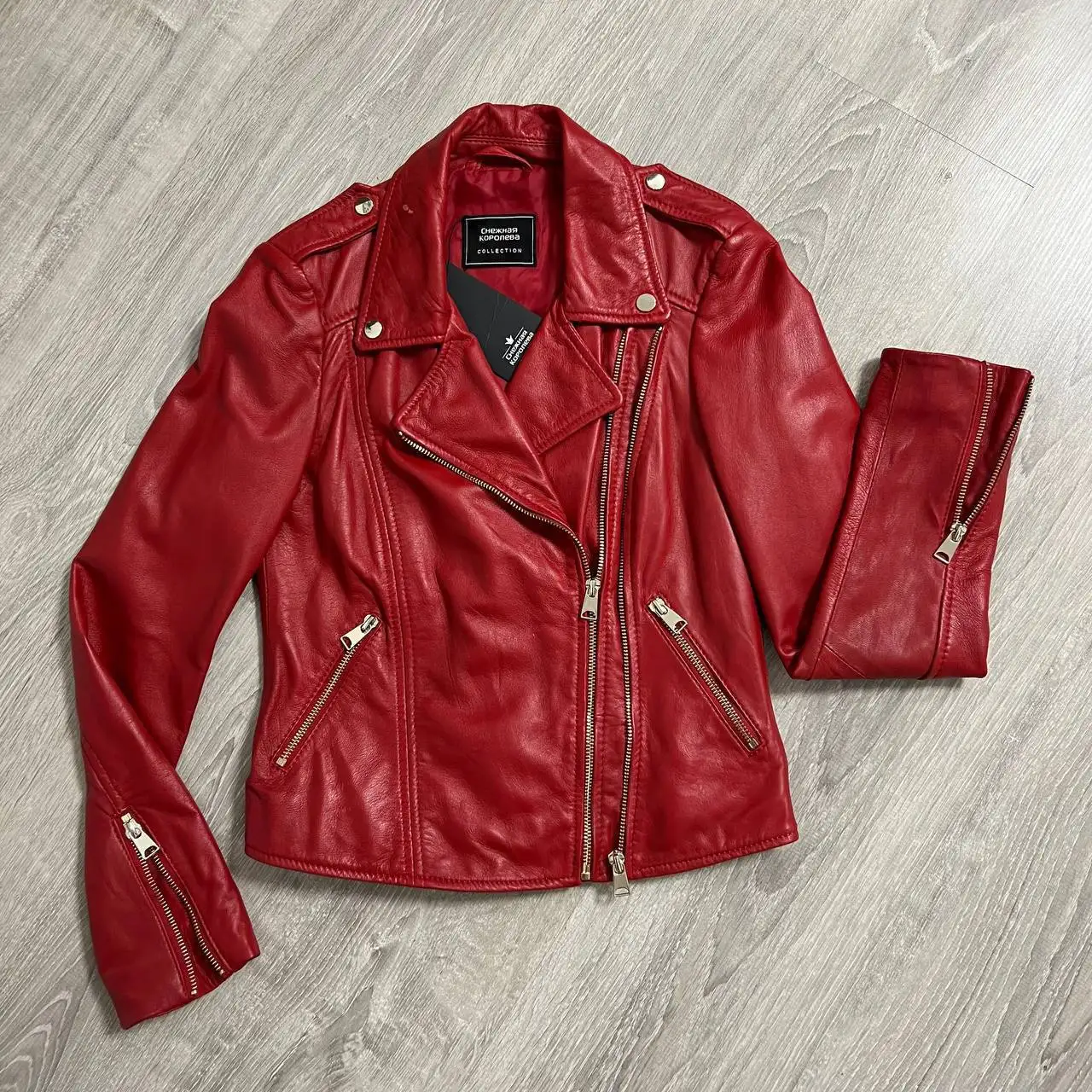 Куртка косуха бренда Снежная королева из натуральной овечьей кожи - Верхняя одежда (Одежда) в Химки