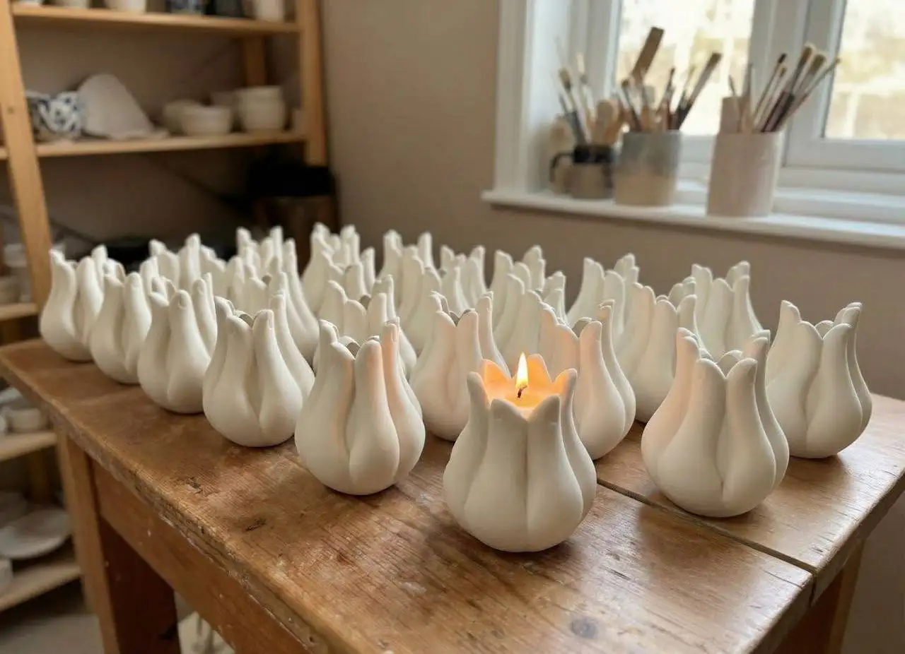 Декоративные подсвечники и вазочки ручной работы для свечеваров и домашнего декора - Хендмейд и декор (Барахолка) в Химки