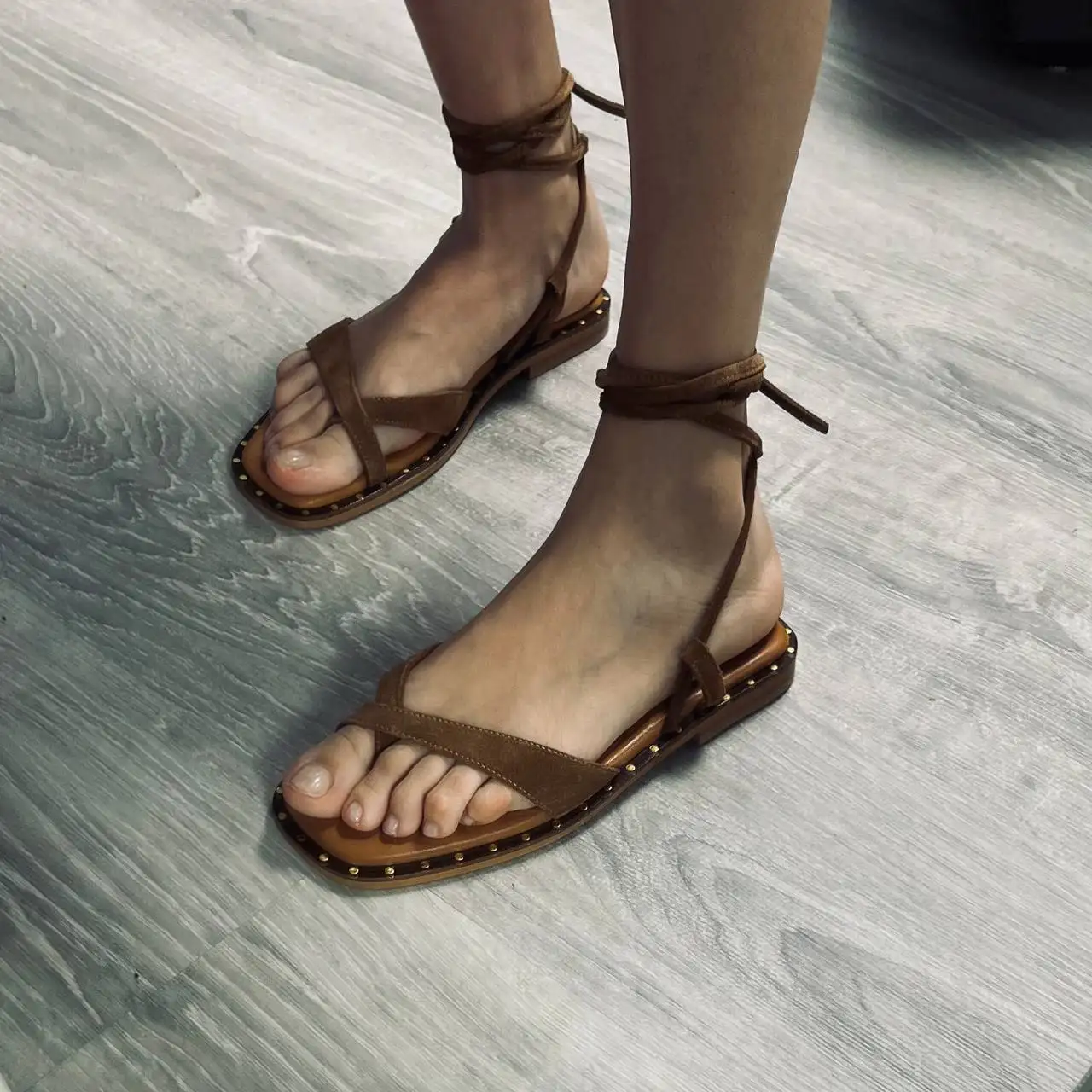 Сандалеты Perspective 36 размера из натуральной замши и кожи - Обувь (Одежда) в Химки