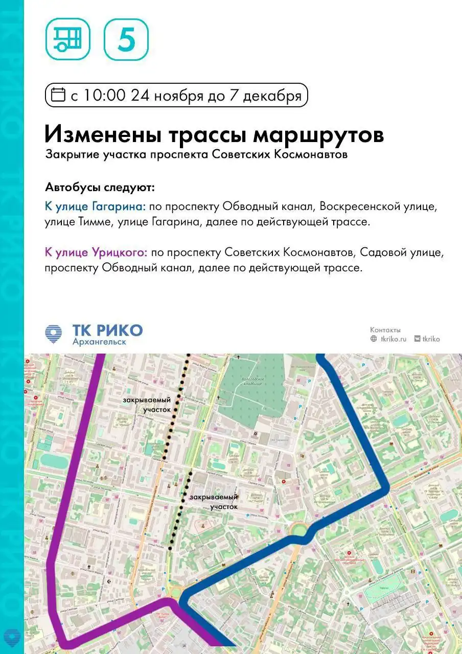 Схемы движения маршрутов при перекрытии перекрестка