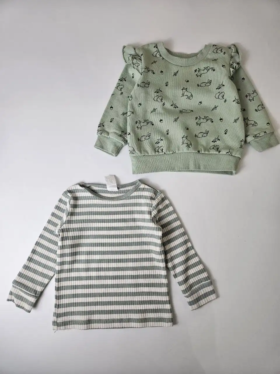 Свитшот и лонг в рубчик детские