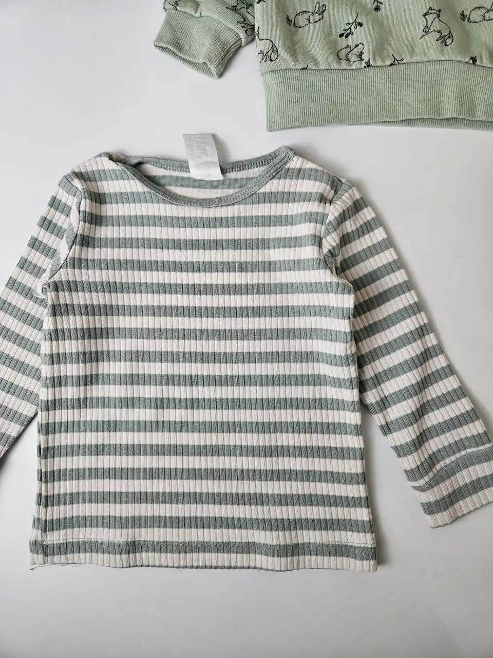 Свитшот и лонг в рубчик детские